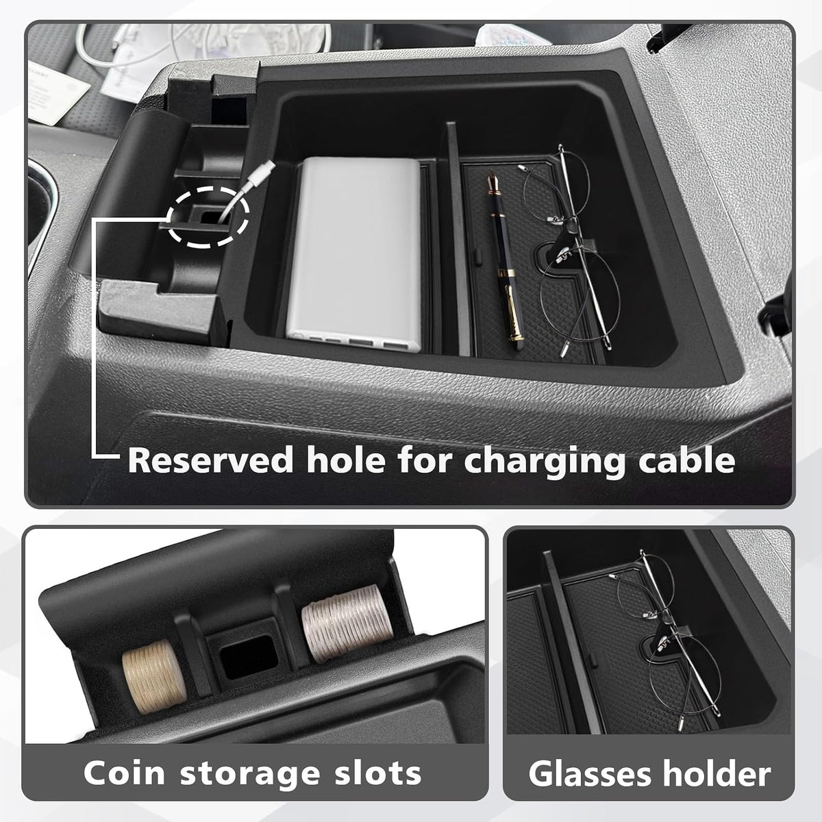 Muslogy Console Organizer & Side Box for 2023+ Chevy Colorado & GMC Canyon