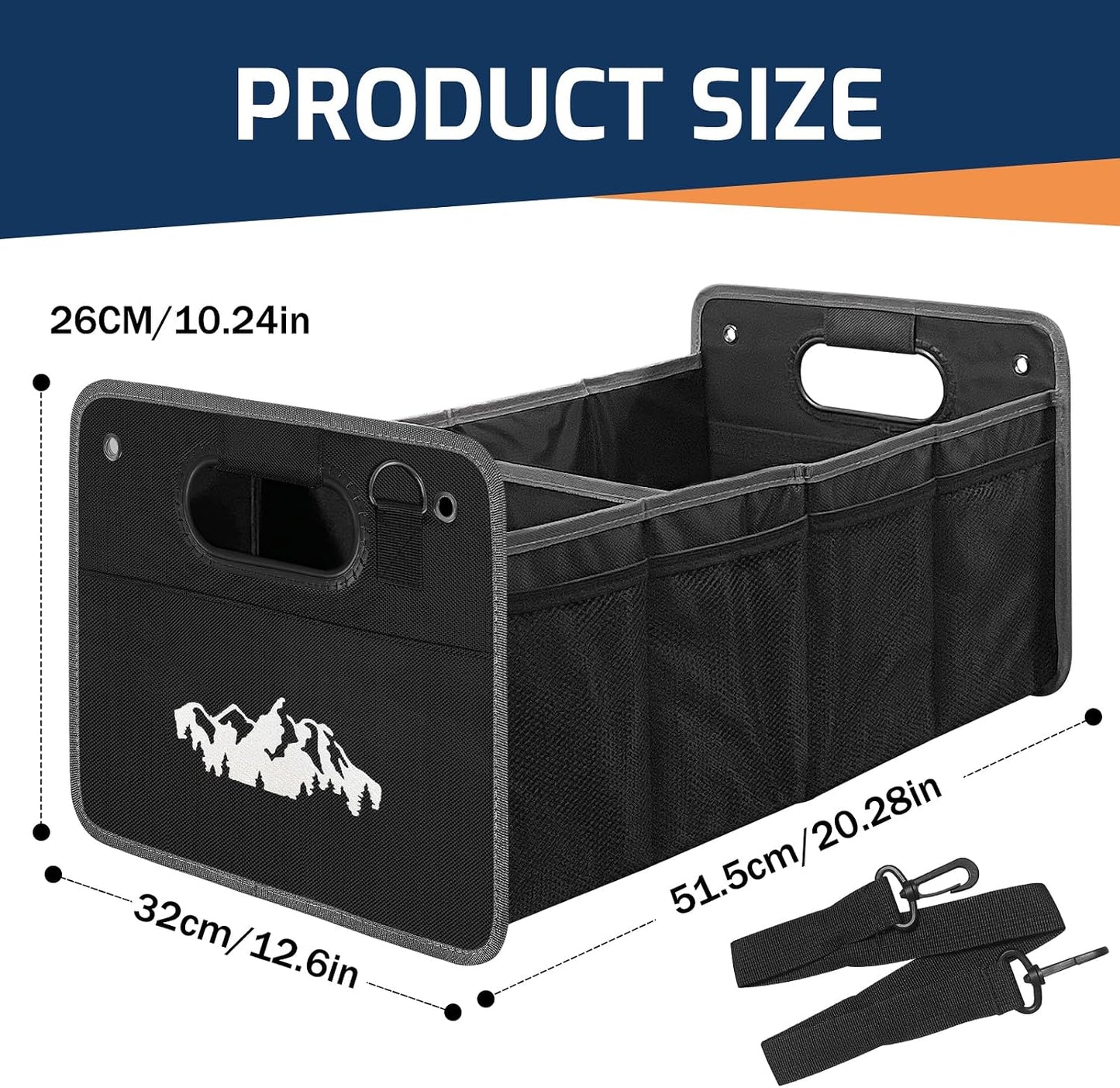 Car Trunk Organizer Foldable Storage Box Cargo Container for Subaru (White) | Collapsible Car Trunk Cargo Organizer SUV Interior Accessorie for Subaru Outback Crosstrek Forester Ascent Impreza WRX Legacy