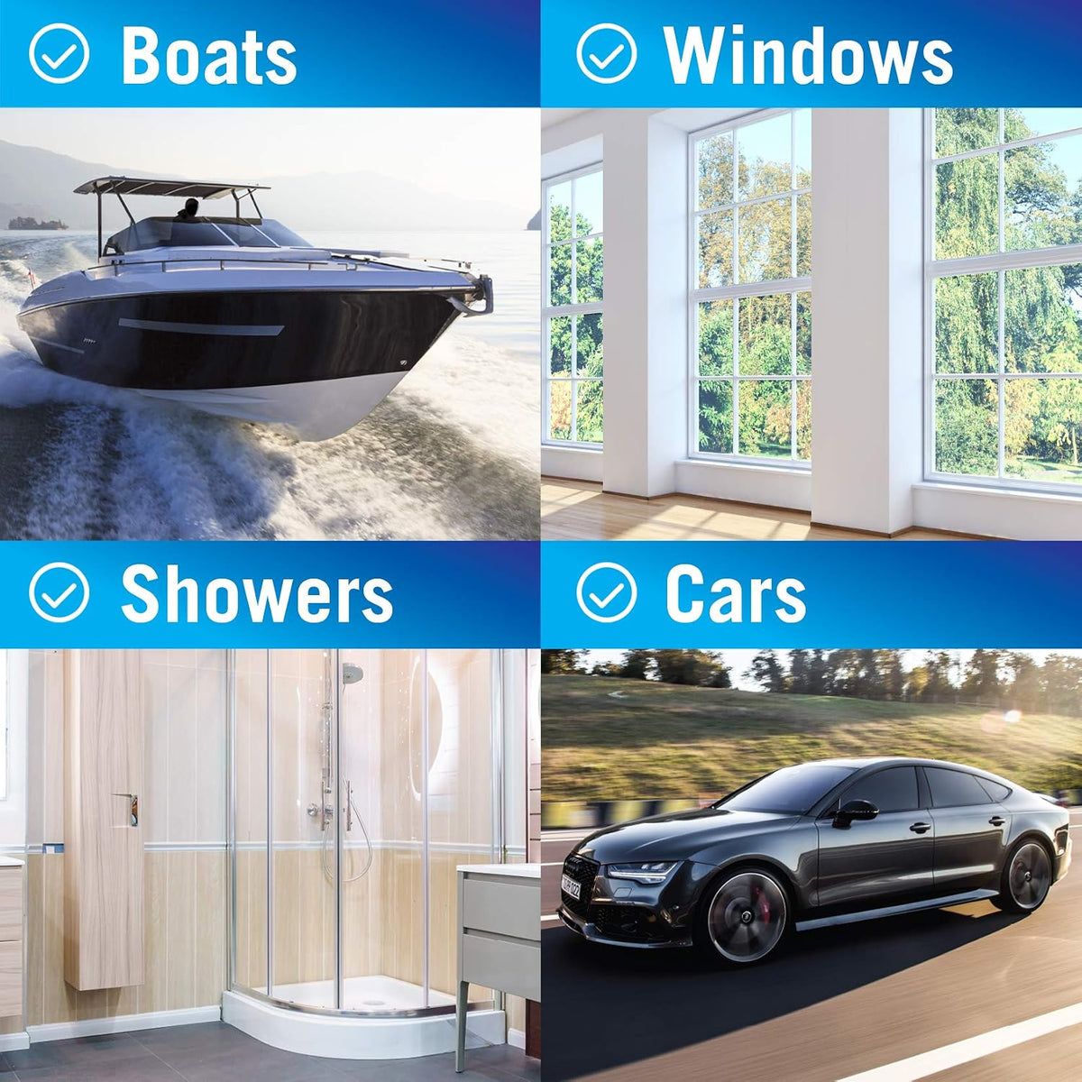 Silicone Car Window Squeegee for Boat Windshields, RVs, and Auto Cleaning