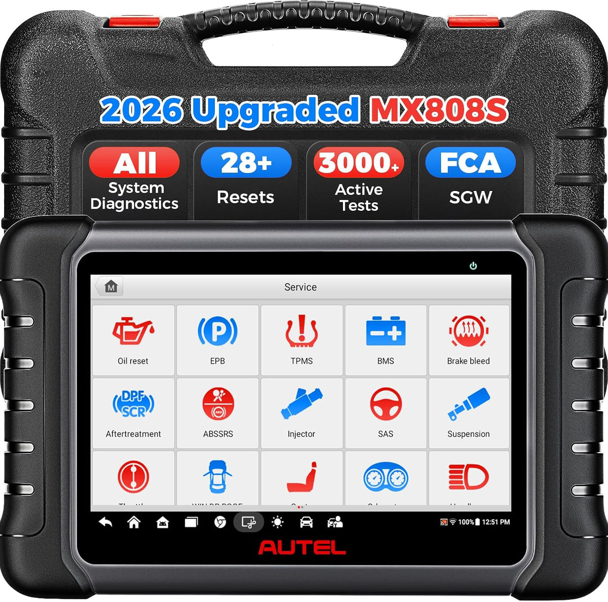 Autel Scanner MaxiCheck MX808S: All System Bidirectional OBD2 Scan Tool