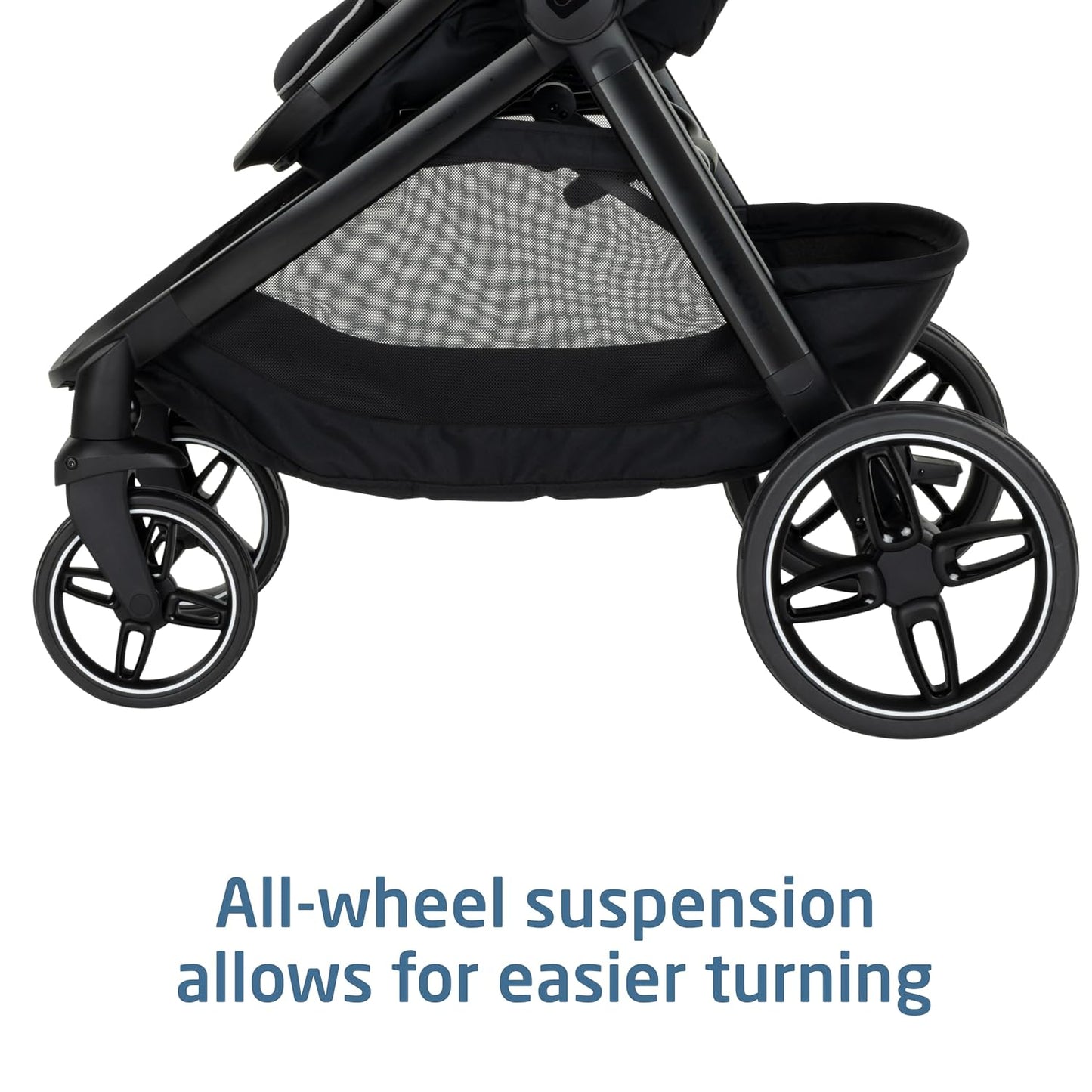 Maxi-Cosi Zelia Pro 5-in-1 Travel System with Mico Pro Infant Car Seat and Baby Stroller Combo, Reversible Seat, Large Wheels, Adjustable Handle, Newborn to Toddler, Lightweight, Caspian Caviar