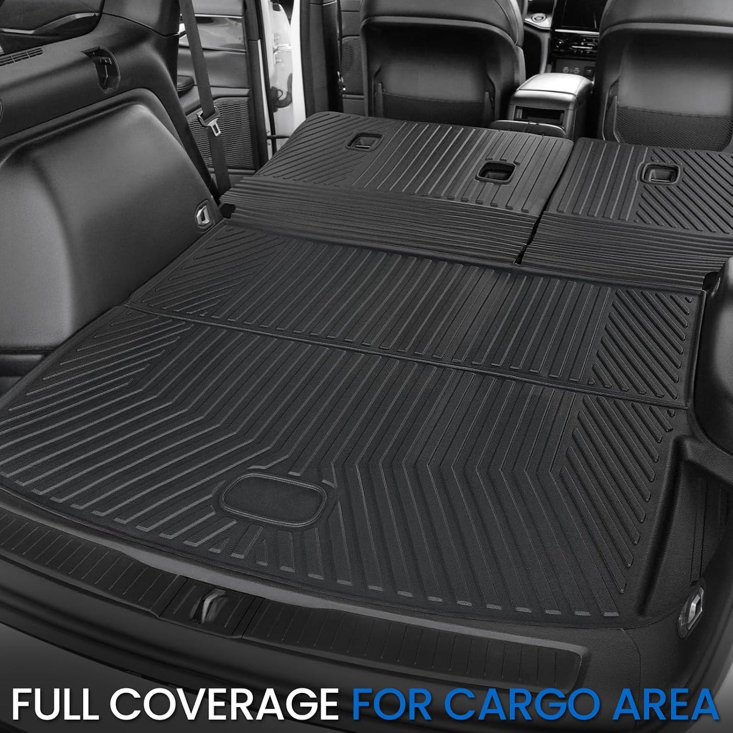 Floor Mats Set for 2022-2025 2026 Jeep Grand Cherokee WL74 (Incl 4XE, not for WK2 or L), All Weather TPE Backrest Trunk Mat Cargo Liner Door Sill Guards Accessories (WL74 | Floor Mats Set)