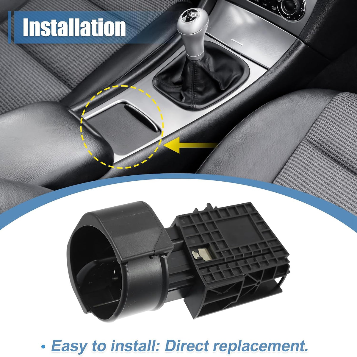 X AUTOHAUX Cup Holders for Mercedes-Benz CLC-Class 08-11 C-Class 2000-2007