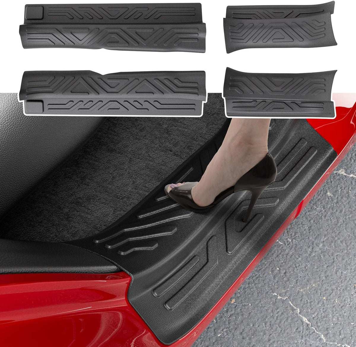 powoq Door Sill Protector Compatible with 2020-2026 Jeep Gladiator JT
