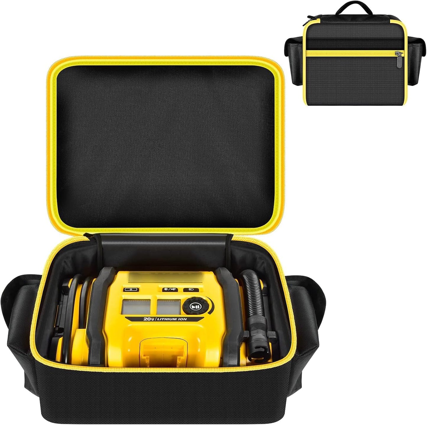Air Compressor Bag Case Compatible with DEWALT 20V MAX Tire Inflator DCC020IB, Portable Storage Carrying Organizer for Air Pump,Battery Pack, Charger and Accessories (Bag Only)