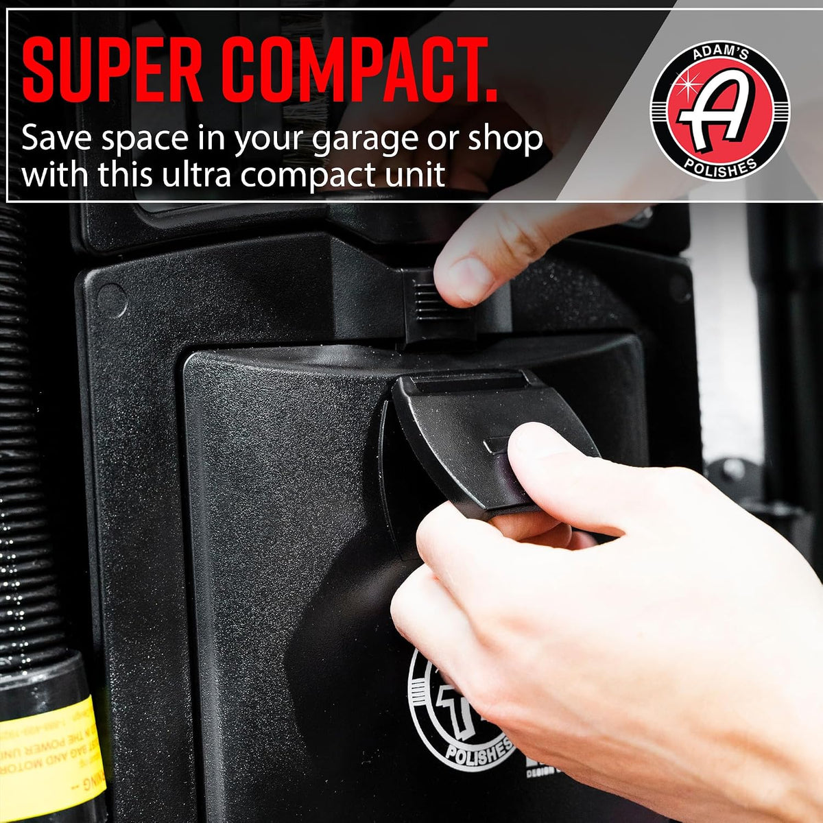 Adam's Polishes Wall Mounted Vacuum - Premium Car Detailing Vacuum for Garage or Shop | Powerful Suction Heavy Duty Detailing