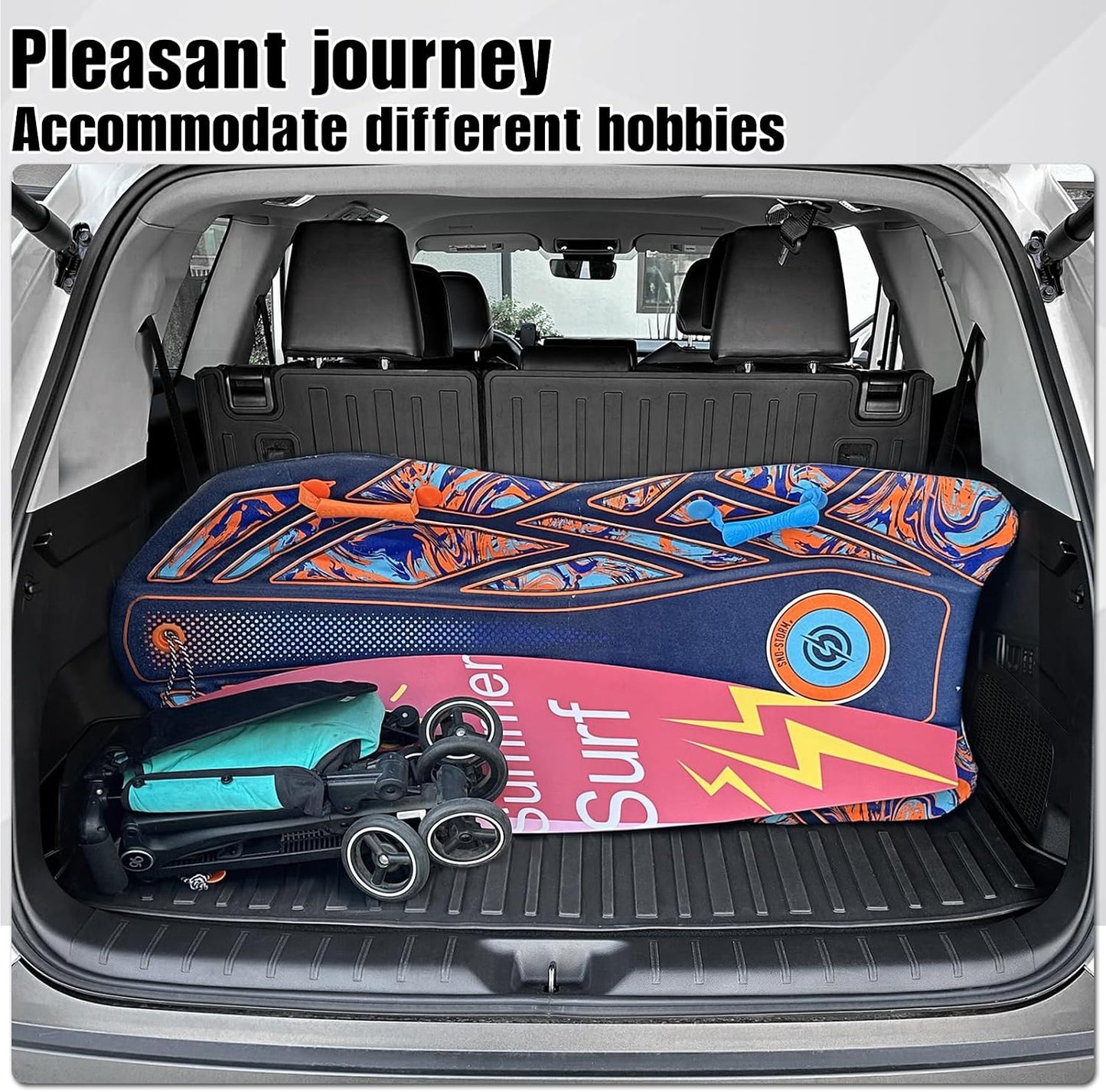 Cargo Mat with Backrest Mat 2-in-1 for 2024 2025 2026 Toyota Grand Highlander Car Mat Accessories, TPE All Weather Cargo Liner Trunk Mat(Grand Highlander-2 in 1 Trunk Mat)