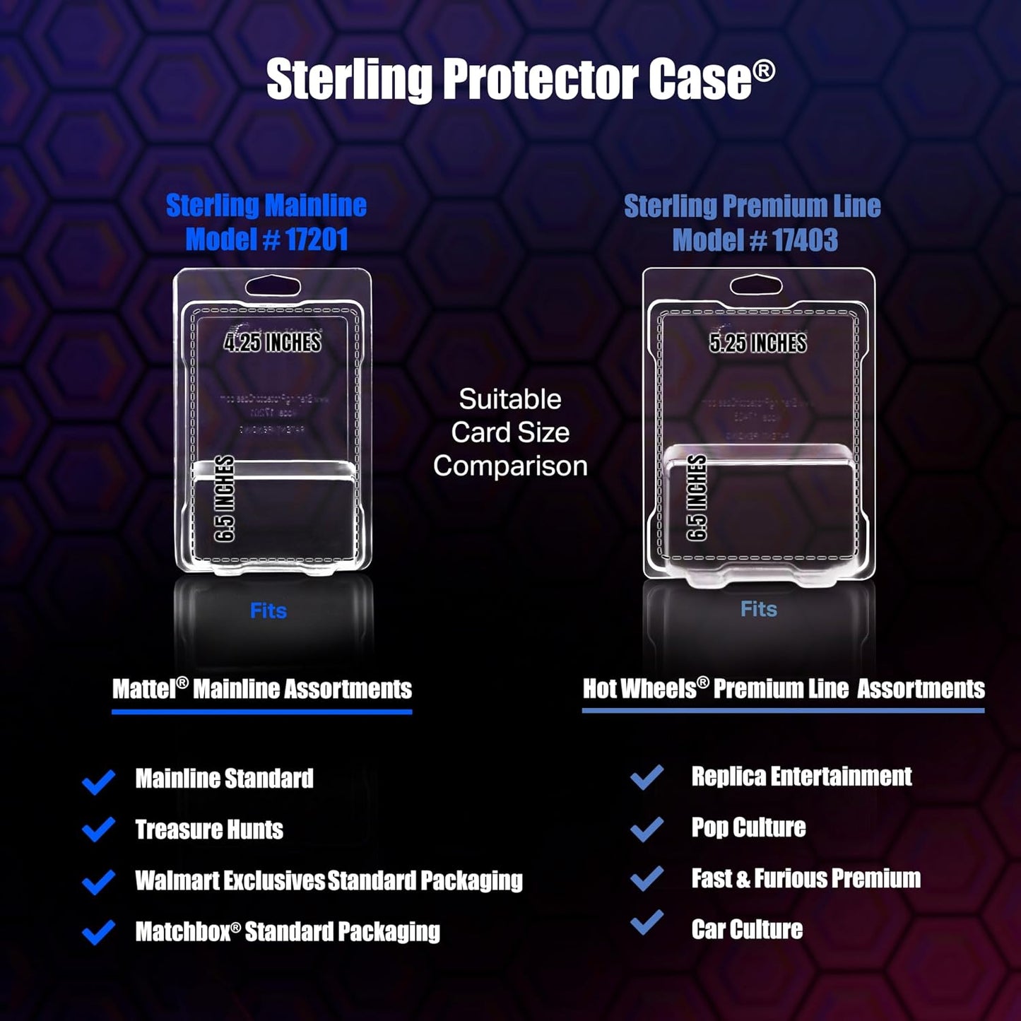 Sterling Protector Case Mainline 120 Pack Model 17201 Card Size 6.5x4.25