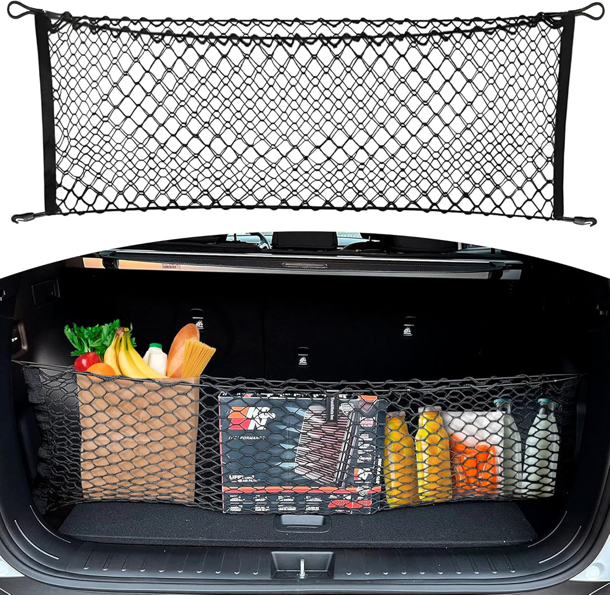 Envelope Style Automotive Trunk Mesh Cargo Net for Hyundai Tucson Se Sel 2022-2026 - Premium Trunk Organizer and Storage - Luggage Net for Crossover - Best Car Organizer for Hyundai Tucson
