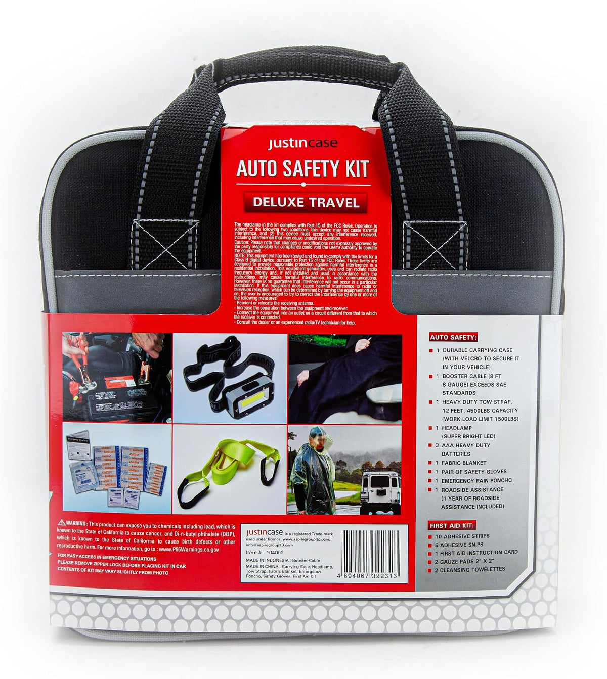 Justin Case Deluxe Auto Safety Kit with 365 Days of Roadside Assistance