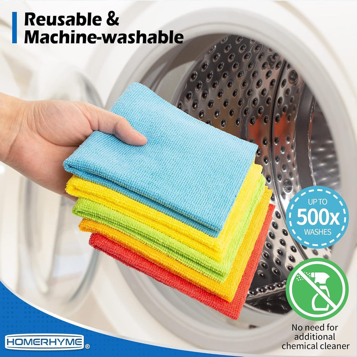 Microfiber Cleaning Cloth, 150 Pack Cleaning Rags Microfiber Towel Bulk Absorbent Lint-Free Wash Cloths, All-Purpose Towels for Cars, Shop, Automotive, Garage, Home and Kitchen 11.5"*11.5"