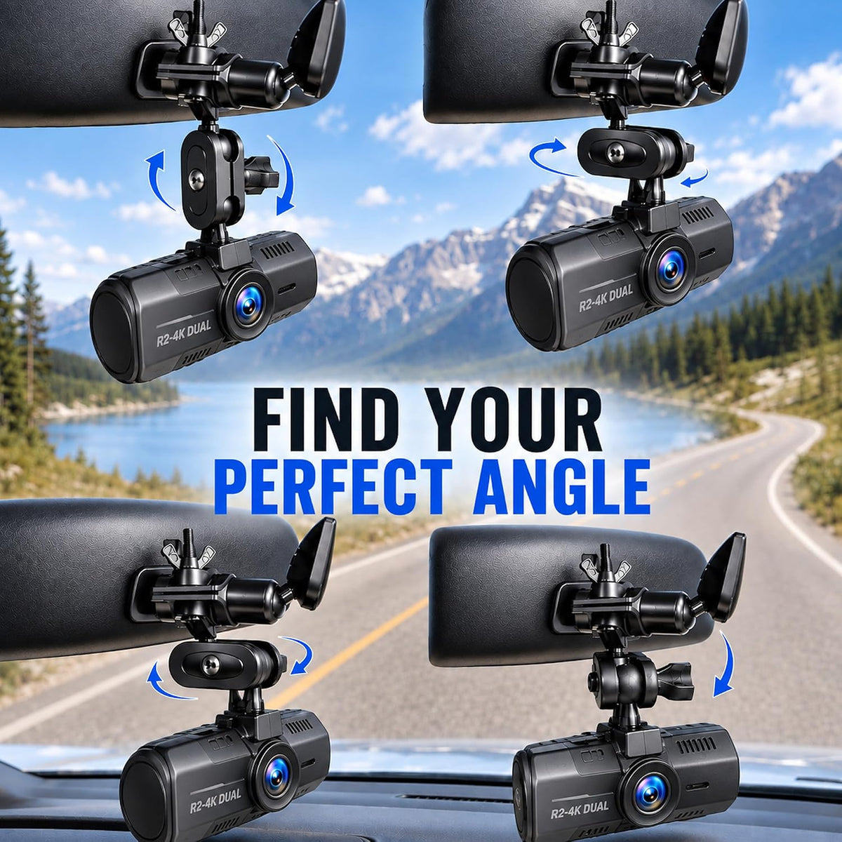 Dash Cam Mount Replacement Holder, Fits Rove r2-4k and Other Dash Cams