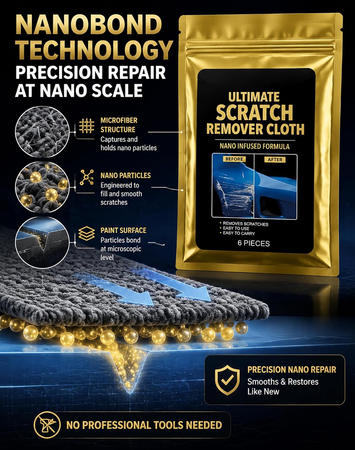 Car Scratch Remover Instantly Removes Surface Scratches in 60s