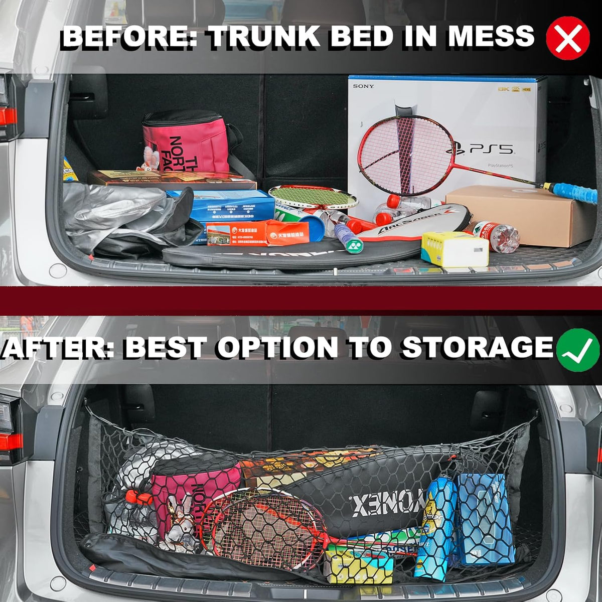 Cargo Net for Subaru Outback Trunk Car Rear Tailgate Netting (Not for 2026)
