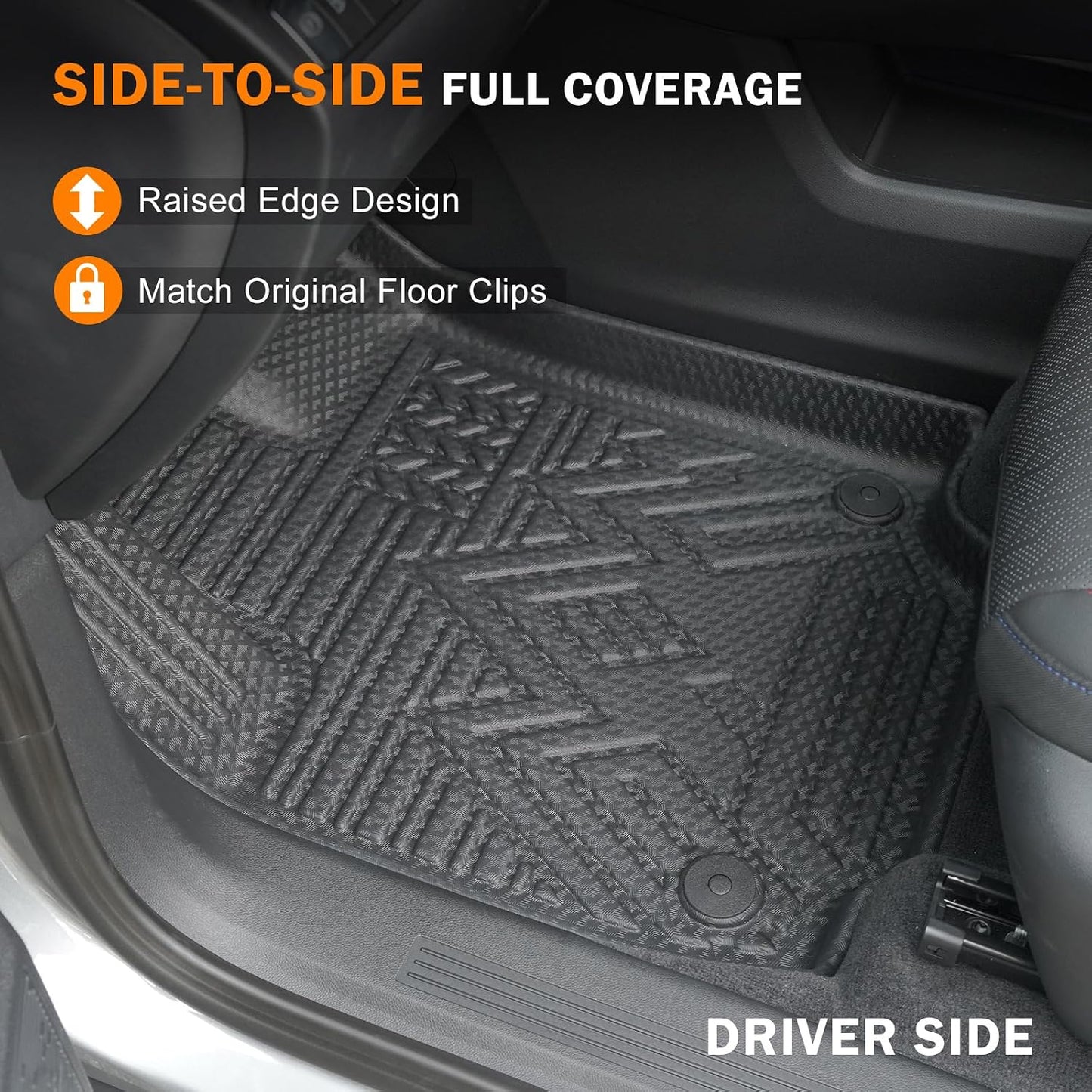 KUST Floor Mats Cargo Mat for Chevy Equinox/GMC Terrain 2025-2026 (5-Seats, Gasoline), All Weather Floor Liners Trunk Mat for Equinox Accessories Rear Cover TPE Rubber Raised Edge