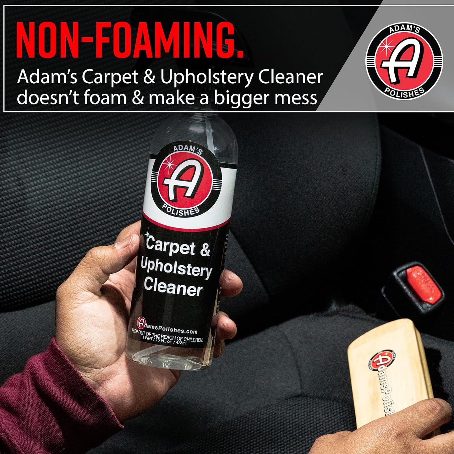 Adam's Polishes Carpet Drill Brush Combo - A Cleaning Tool Attachment For Scrubbing/Cleaning Carpet, Upholstery, Leather Seats & Chairs, Floor Mats, Trunk, Furniture, Interior Boat, RV & Accessories