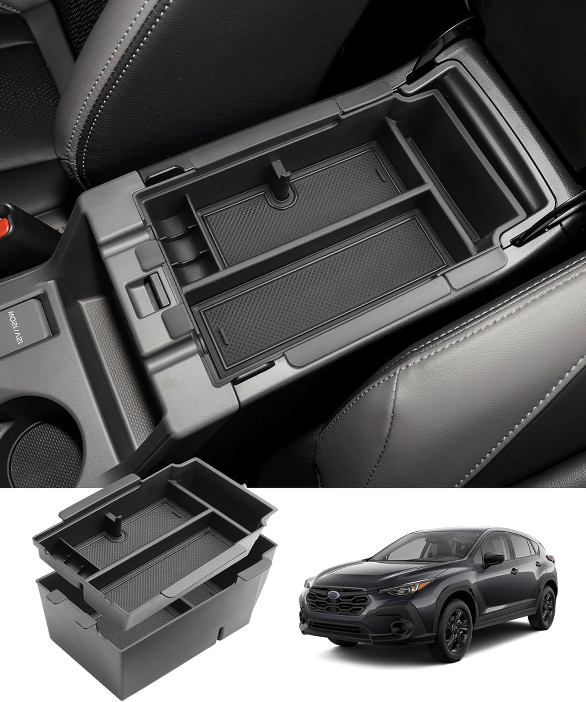 2024 2025 2026 Crosstrek Center Console Organizer for Subaru Crosstrek (Base/Premium/Sport/Limited/Wilderness), Durable ABS Console Tray Insert 2026 Crosstrek&Impreza Accessories (Blue)