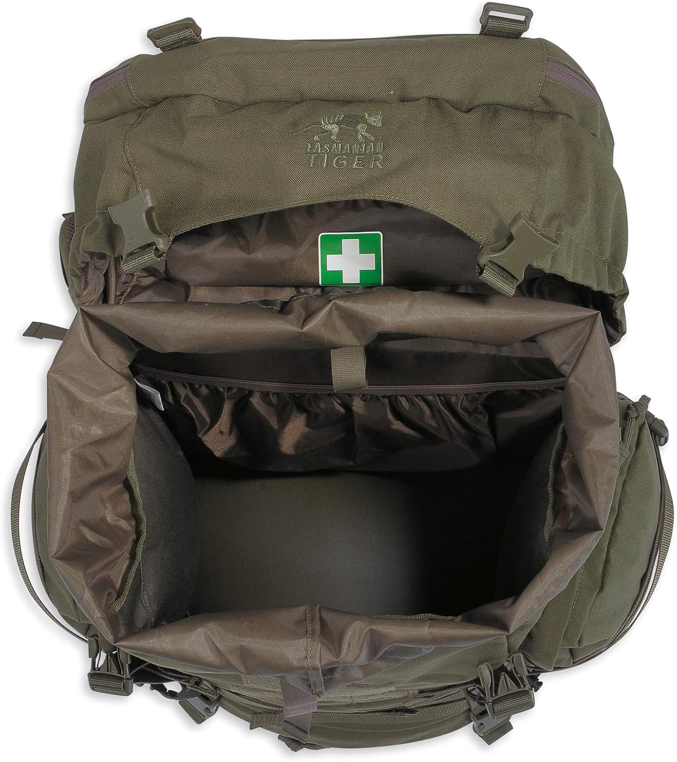 Tasmanian Tiger Raid Tactical Backpack MKIII - 52-Liter V2 Plus Carrying System with MOLLE System and Detachable Hip Strap, Olive - 52 Liter