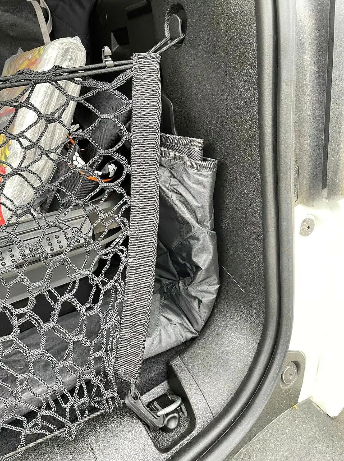 Rear Trunk Organizer Cargo Net for Jeep Compass Patriot Renegade 2007-2025 – Envelope Style Black Cargo Net for SUV – Premium Mesh Car Trunk Organizer Vehicle Carrier Storage