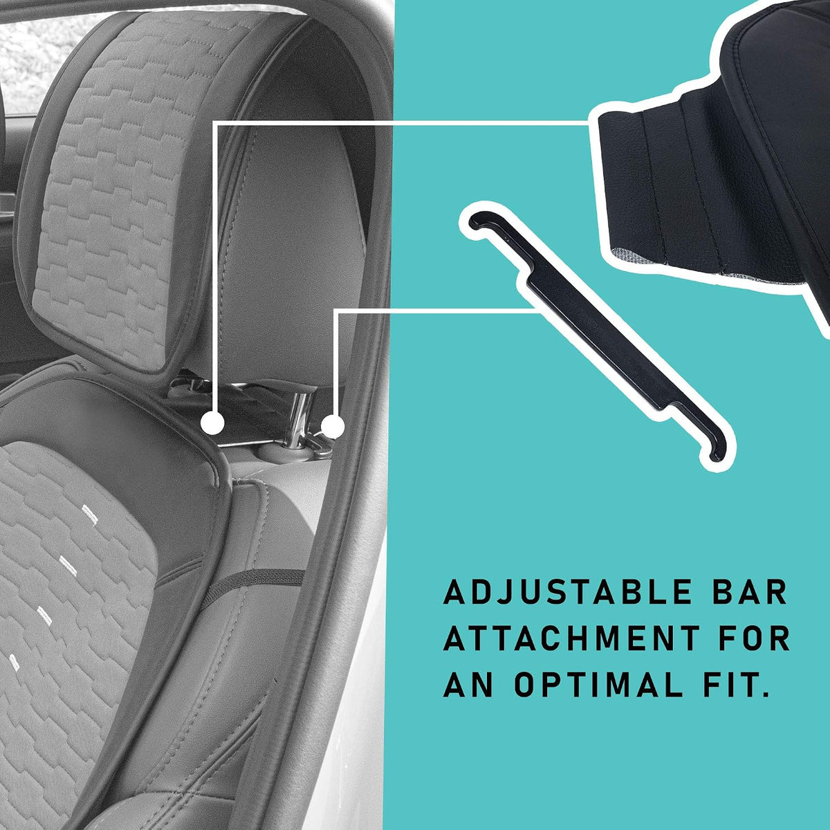 FH Group Front Set Car Seat Cushions for Low Back Car Seats, Universal Fit, Airbag Compatible Car Seat Cover for SUV, Sedan, Van, Green