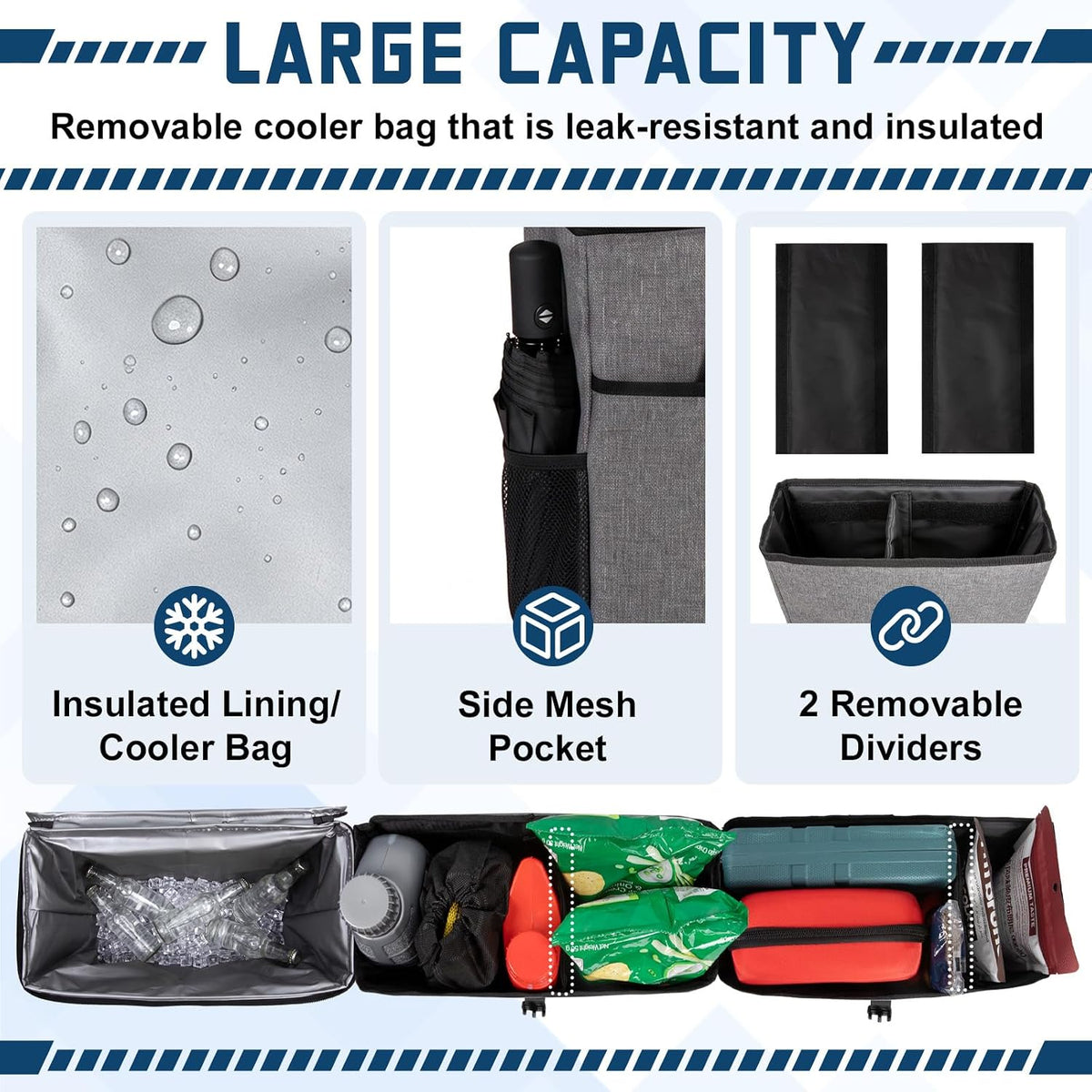 GDNasist Car Trunk Organizer, Backseat Hanging Organizer for SUV/MPV/Truck