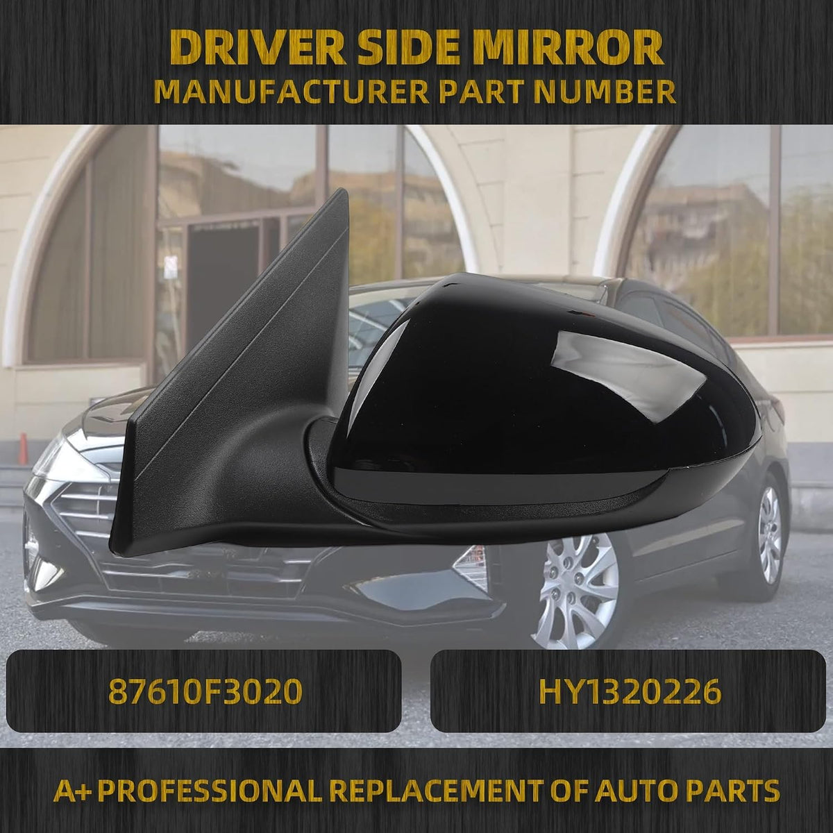 Dasbecan Driver Side Mirror Compatible with 2017-2020 Hyundai Elantra 7pins