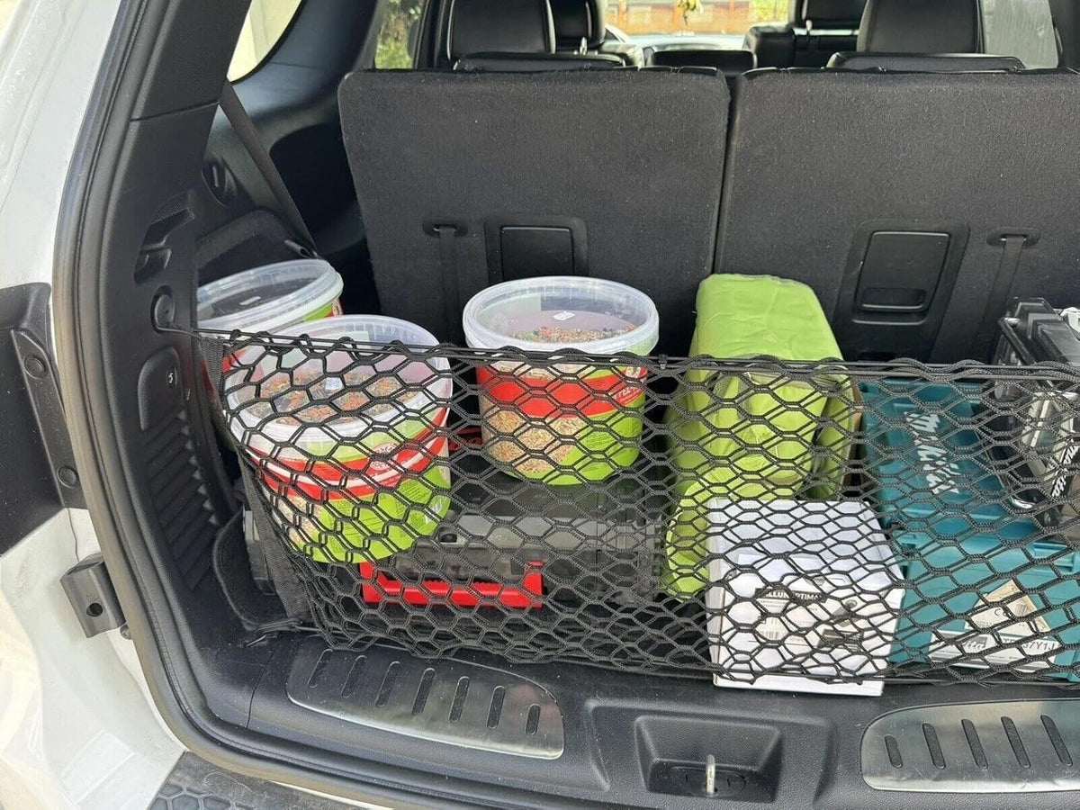 Rear Trunk Organizer Cargo Net for Dodge Durango 1998-2026 – Envelope Style Cargo Net for SUV – Premium Mesh Car Trunk Organizer Vehicle Carrier Storage– Compatible with Dodge Durango