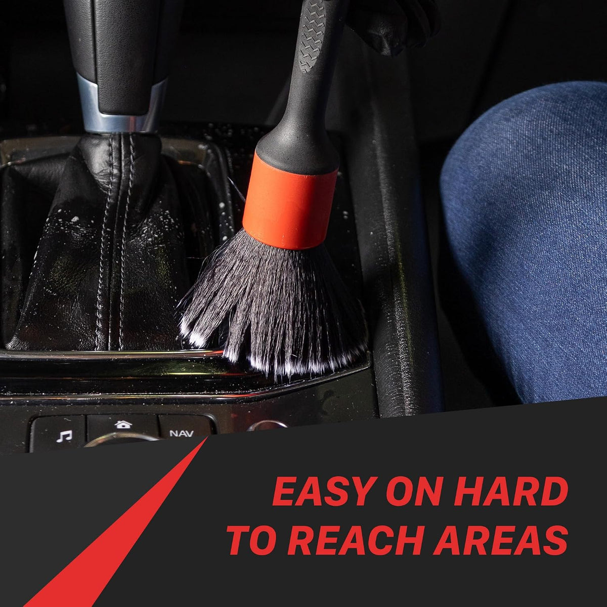 Maxshine Small Universal Black ESS Ever So Soft Detailing Brush – Professional Brush for Interior, Exterior, Leather Seats, Engine Bay & Wheels – Premium Car Care Detailing Tool
