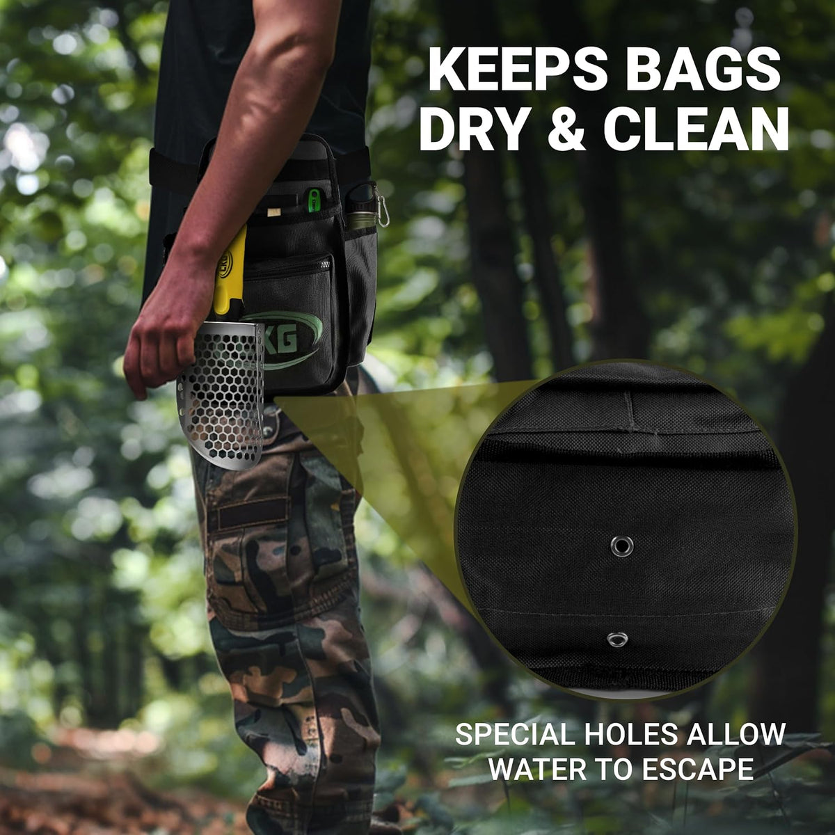 CKG Metal Detecting Finds Bag Waist Digger Pouch Tools