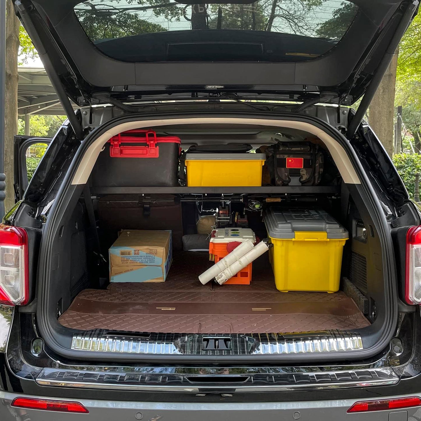 for Ford Explorer 2020-2024 Car Trunk Rack Shelf Luggage Storage Panel Organizer Car Accessories