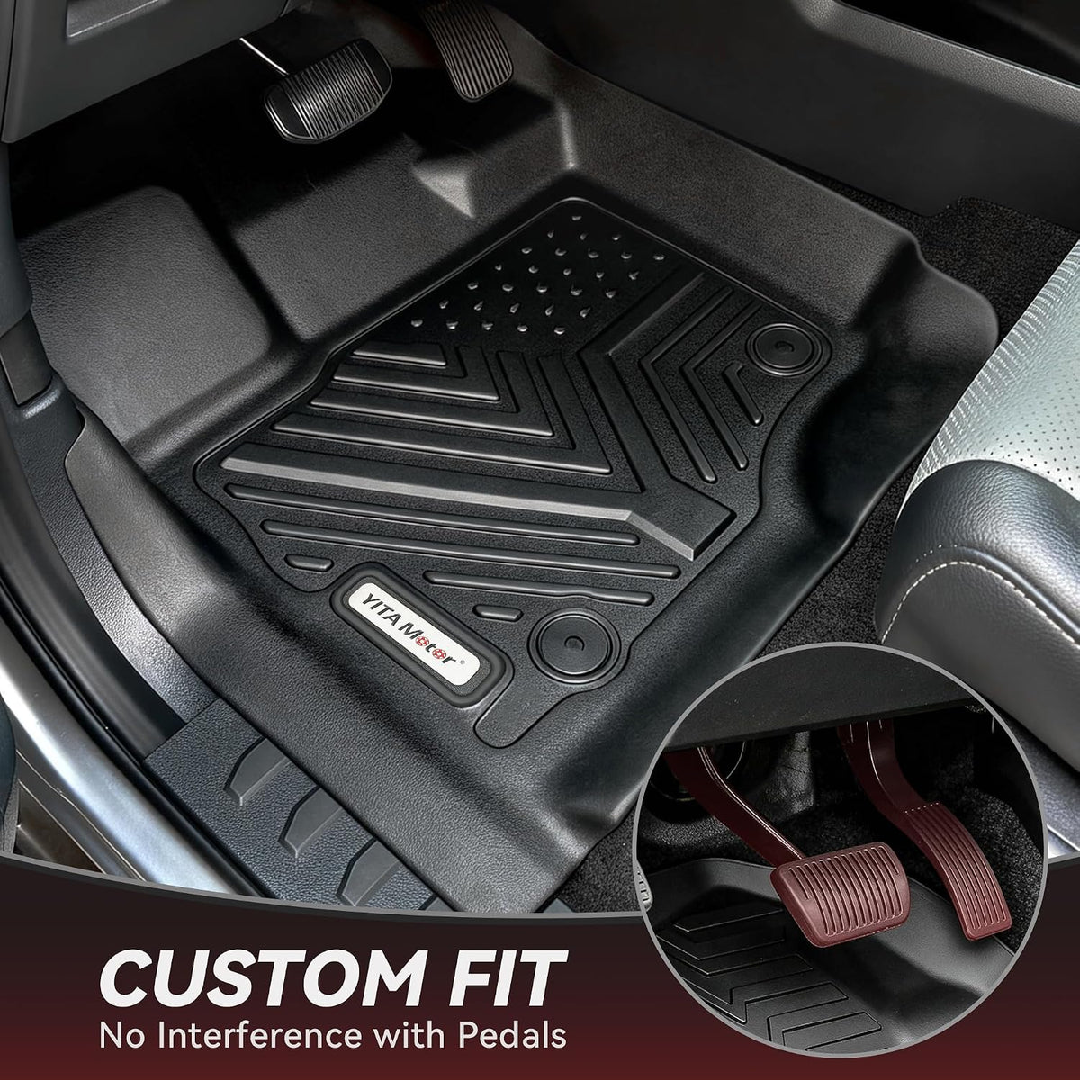 YITAMOTOR Mats for Chrysler Pacifica 2017-2027 7/8 Passenger (No Hybrid)