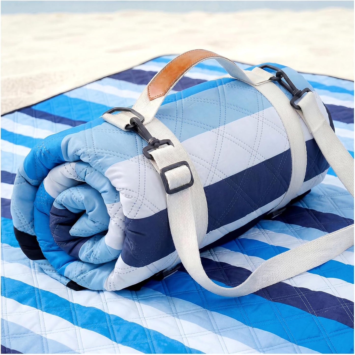 Genovega Waterproof Beach Blanket Picnic Outdoor Mat Rug Registry Wedding Search by Name Couple House Warming 2026 Housewarming Family Hostess Anniversary New Apartment Home Essential Must Have