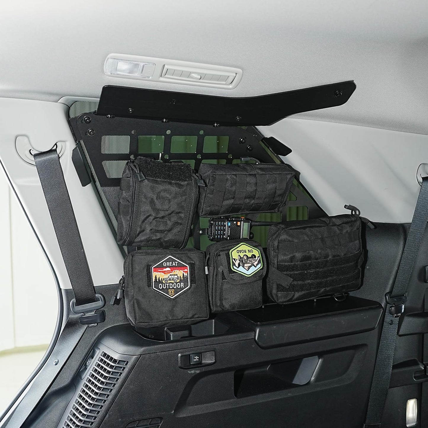 HIGH FLYING Car Accessories for Toyota Sequoia 2023 2024 2025 2026 Modular System Storage Molle Panels Trunk Shelf Storage Trunk Organizer Aluminum Alloy (Side Panel+Roof Panel)