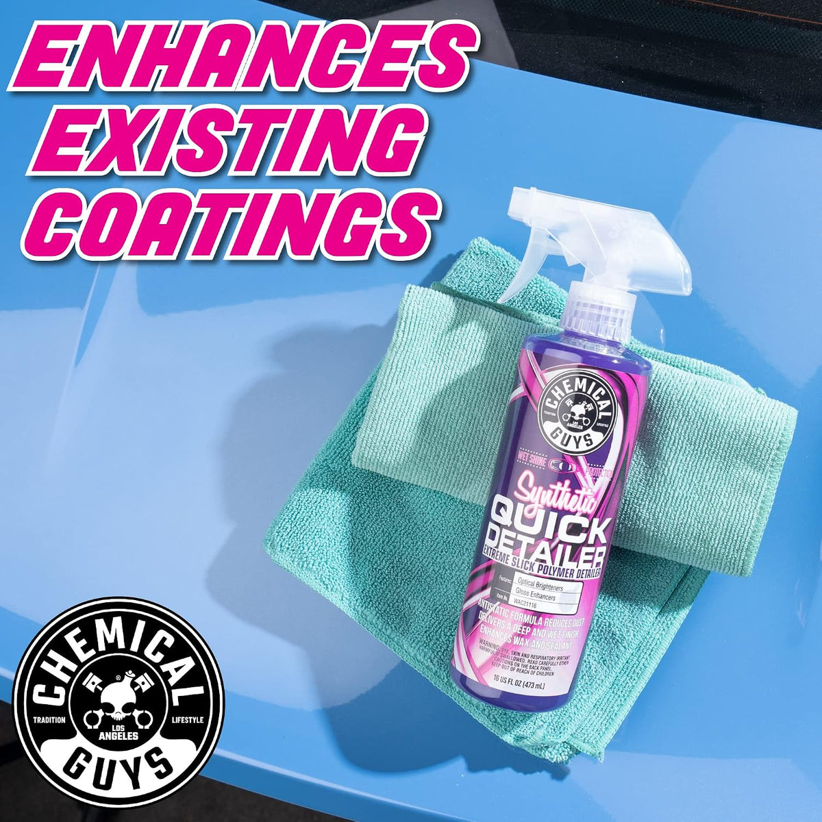 Chemical Guys, Synthetic Quick Detailer Spray, High Gloss & Slick, 16 oz