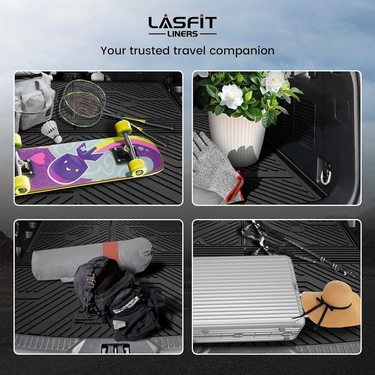 LASFIT Cargo Mat for Ford Explorer 2020-2025 2026 2027 Backrest Liner