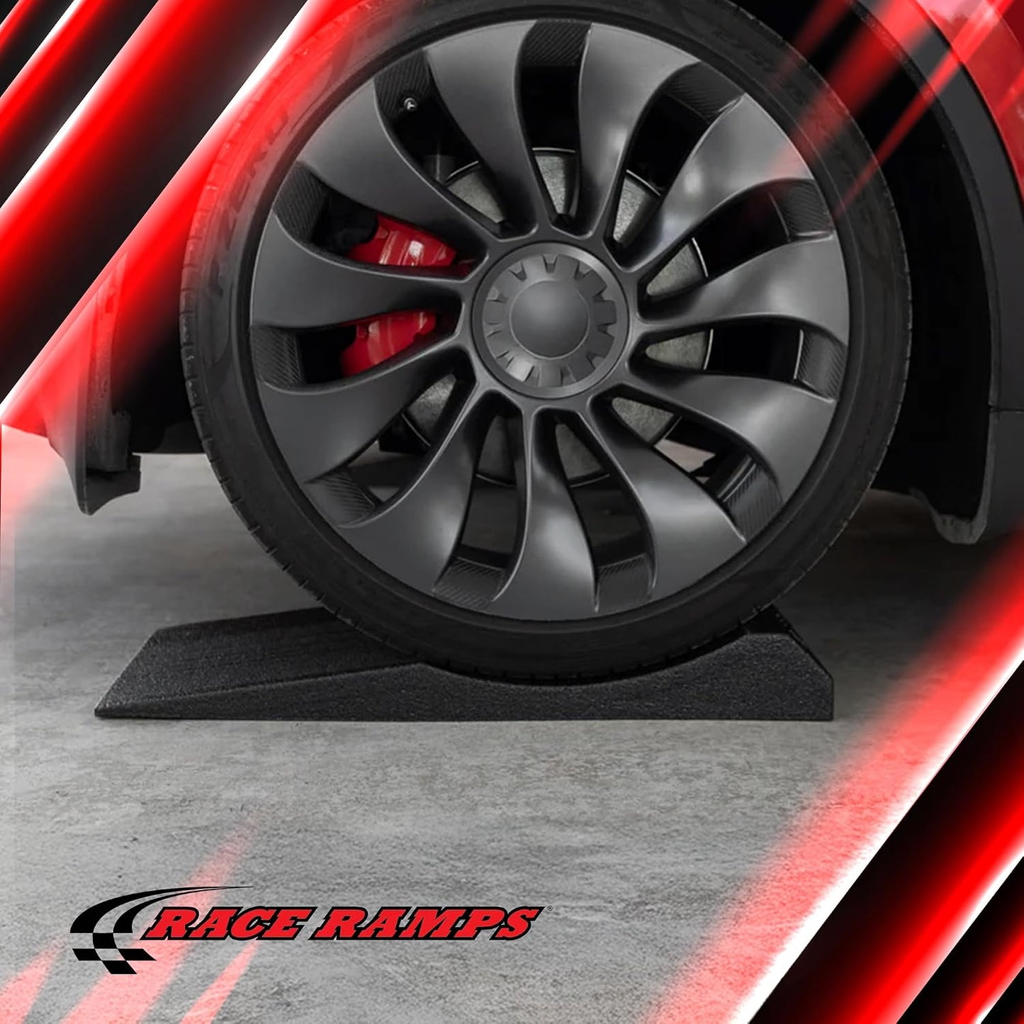 Race Ramps FlatStoppers Tire Saver Ramps, Non-Skid Car Wheel Storage Pads, High-Density Foam to Prevent Flat Spots, 10 Inch Wide, Set of 4