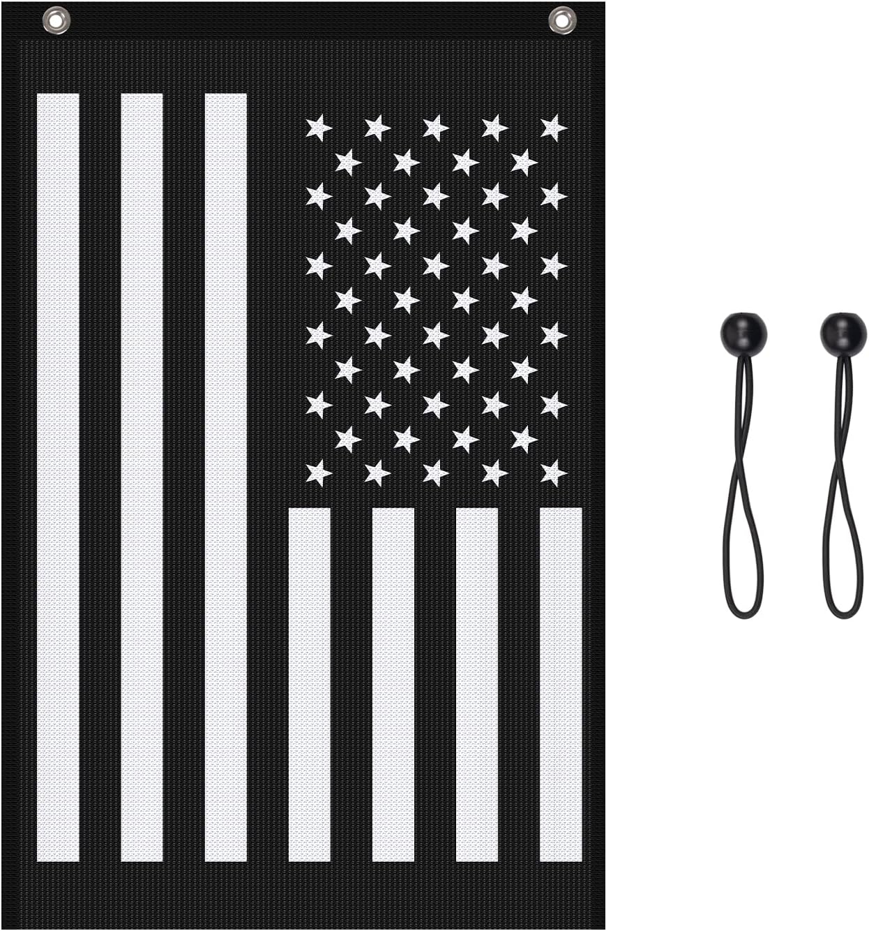 [Heavy-Duty] UTV Rear Trash Mesh Organizer & Trash Bag | Hose-Down Washable Design for Muddy Tow Straps, Wet Gear & Cans | Universal Fit for Polaris RZR, Can-Am X3, Yamaha (American Flag Edition)