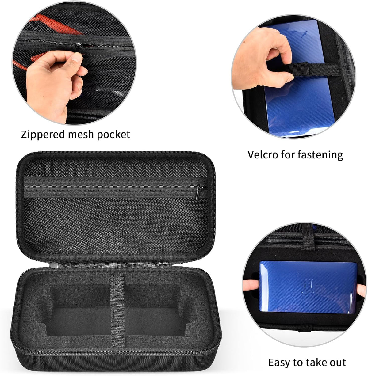 ANKHOH Hard Case Compatible with Halo Bolt Air 58830 mWh/Bolt 58830/57720 / ACDC Max 55500, Portable Car Jump Starter and Air Compressor Storage Bag, Charger Holder for Emergency Power Kit