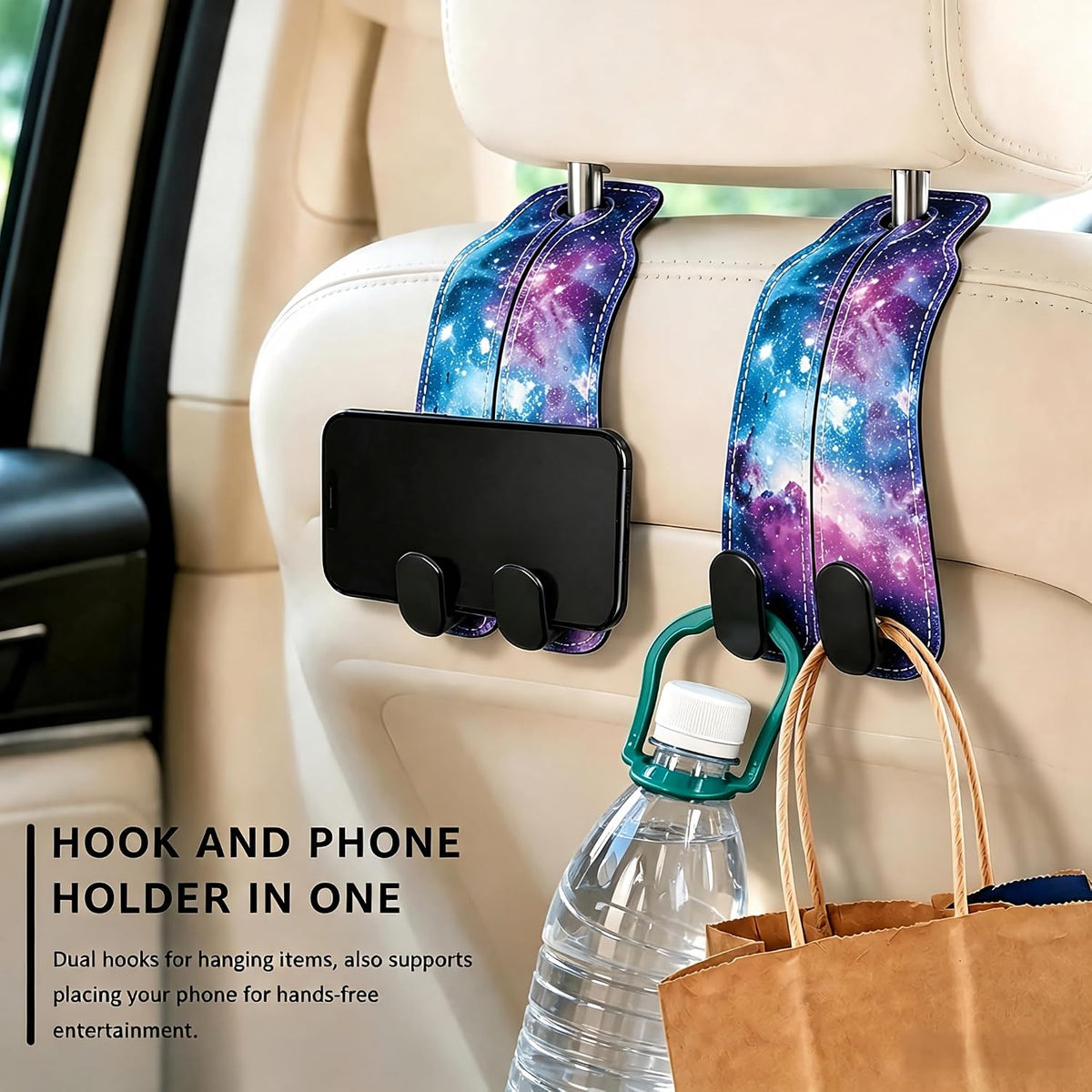 Purse Hook for Car Seat Back Headrest Hooks 2 Pack Car Purse Hook Hanger
