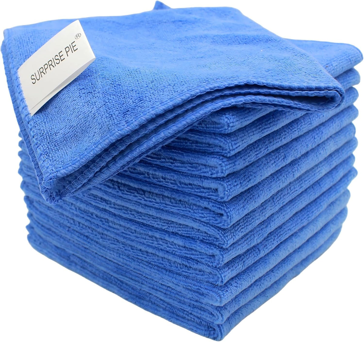 Premium 400 GSM Microfiber Cleaning Cloths, 12 Pack Ultra Absorbent Lint-Free Cleaning Rags & Towels for Car Detailing, Kitchen, Glass & Household Cleaning, Reusable Washable 12" x 12"