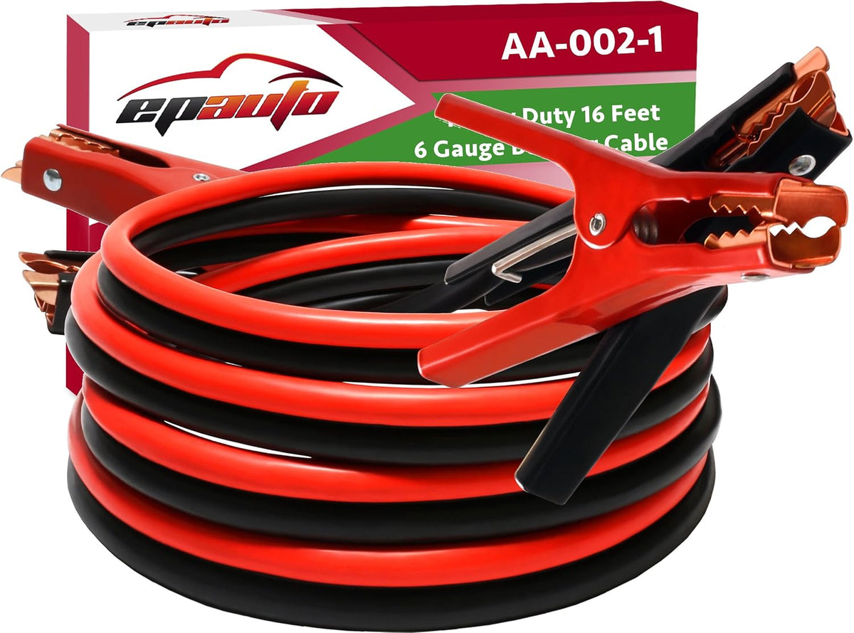 EPAuto 4 Gauge x 20 Ft Heavy Duty Jumper Cables Emergency Boost Kit Car/SUV