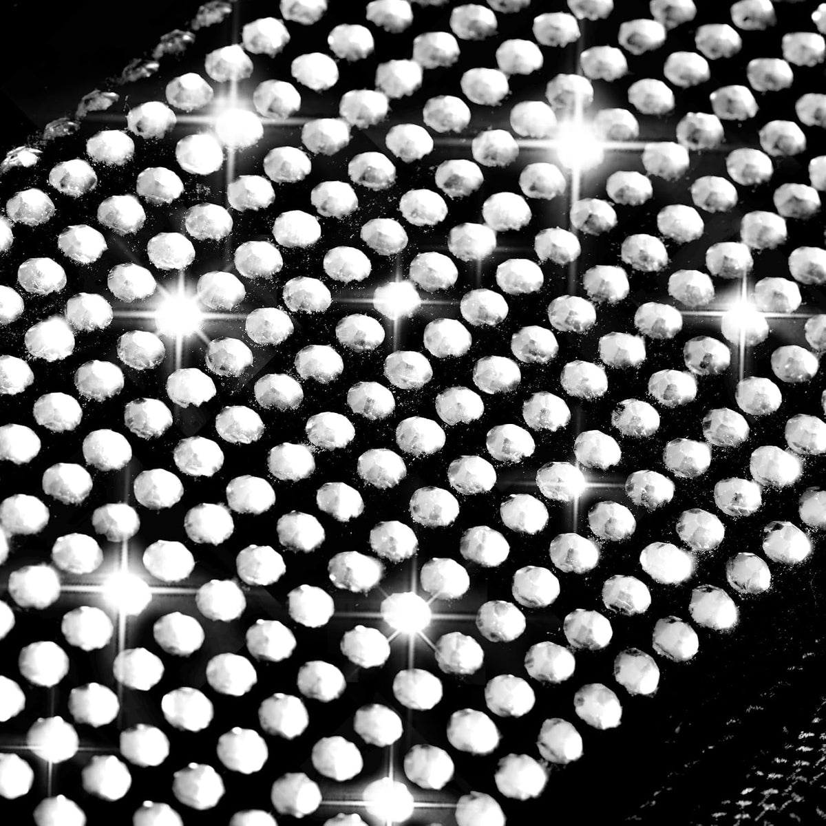 CAR PASS 3 Row Bling Diamond Car Mats Shining Carpet Rhinestones Sparkly Glitter Floor Mats Anti-Slip PVC Heel Pad Universal for Automotive SUV,Sedan,Van, 3rd Row 2 Rear for Girl Women, Black Silver