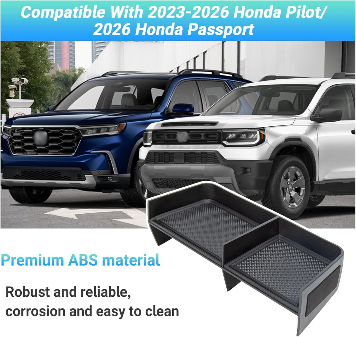 Center Console Organizer for 2023-2026 Honda Pilot/2026 Passport