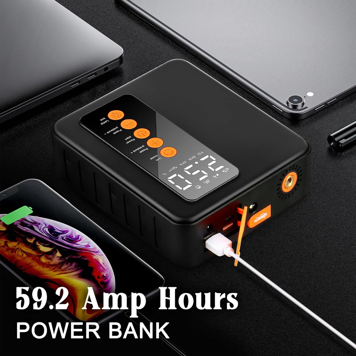 Car Jump Starter 2000A with Tire Inflator