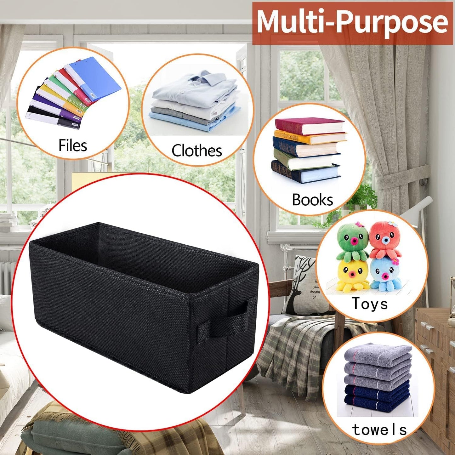 UENTIP DVD Storage Boxes-Pack of 2 DVD CD Case Storage, For Car Home Travel | DVD Holder, 17.25"x6.25"x8", Foldable Container with Lid, Holds 40 Full Jewel Case DVDs, 80 Slim Case DVDs, 200 Sleeved Discs