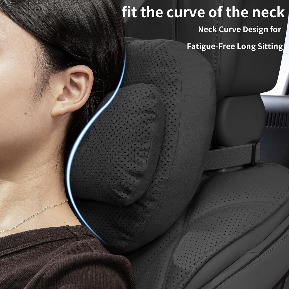 2 Pack Car Neck Support, Ergonomic Drive Seat Head Cushion Pillow