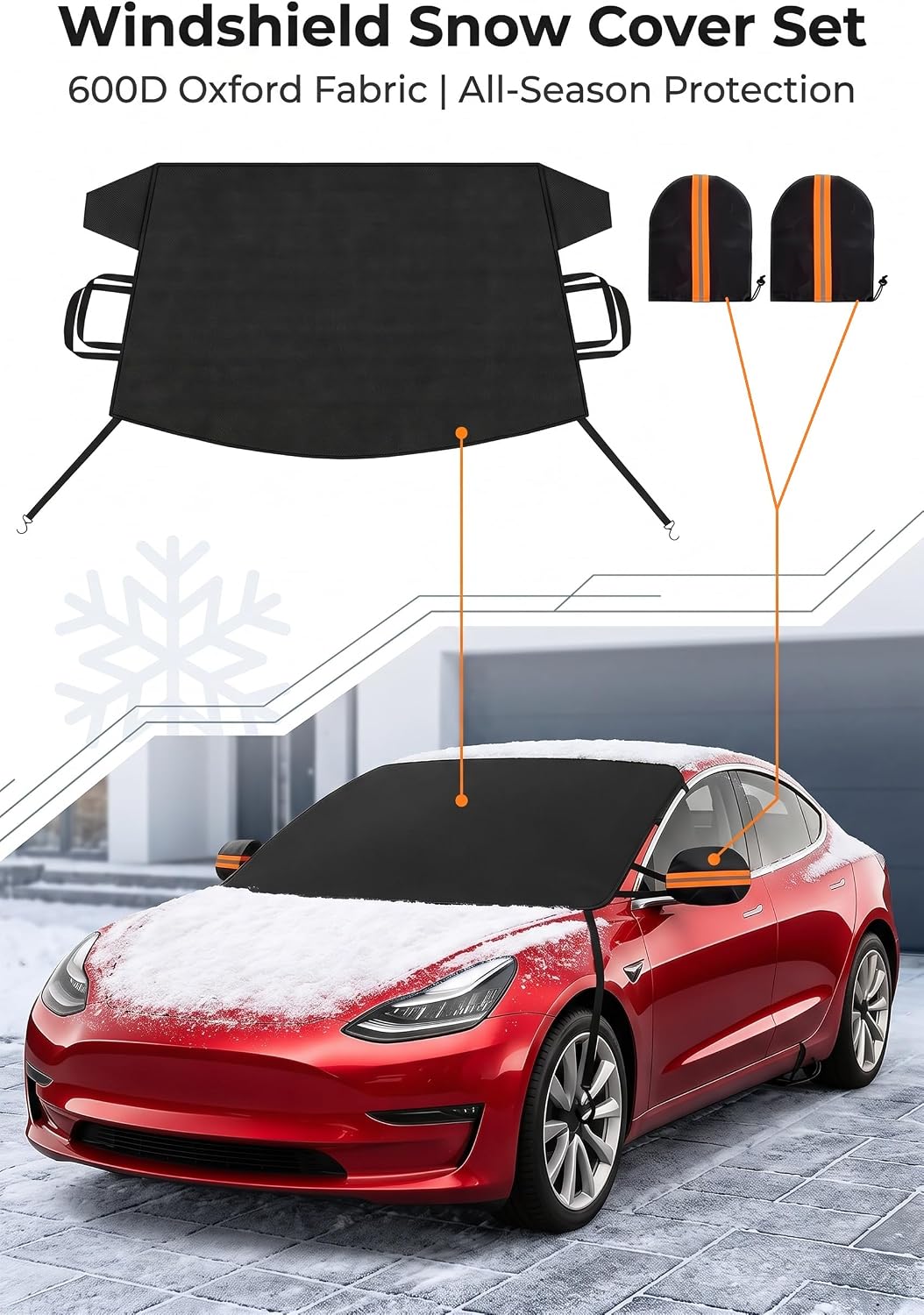 600D Oxford Windshield Snow Cover Hail‑Protection for Car SUV Truck