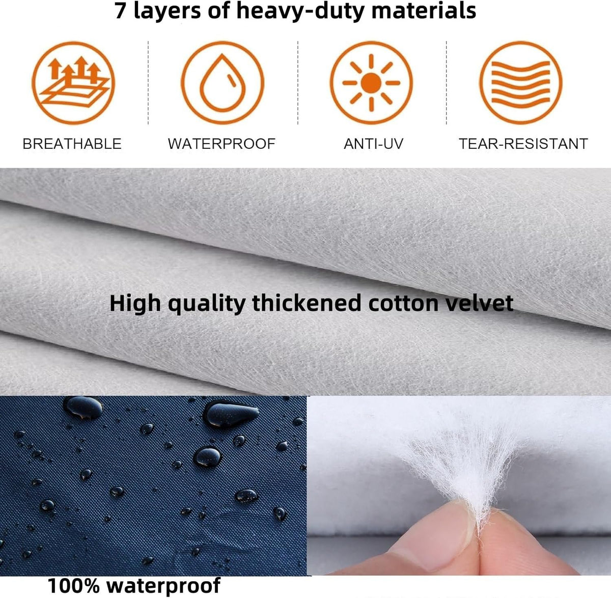 2026 Upgraded Car Cover for Jeep Wrangler 4 Dr/Unlimited 4 Door JK JL Car Accessories2006-2026, Waterproof Full Exterior Windproof Snow Proof Rain Sun Hail Protection with Door Zipper & Inner Cotton