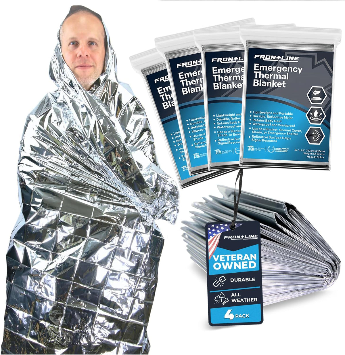 FRONTLINE Bundle Window Breaker and 4 Pack Mylar Blankets