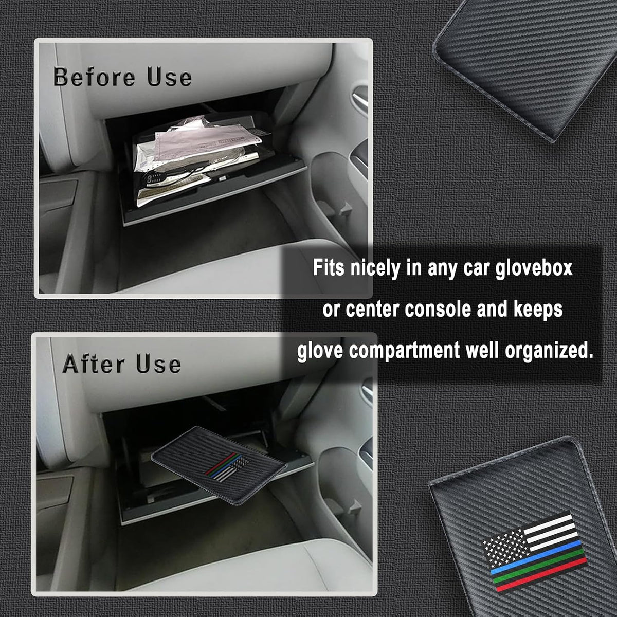 Giftguys Car Insurance and Registration Card Holder | for BMW Ford Tesla Cadillac All Cars | Store Cards, ID License & Essential Documents | Premium Leather with Magnetic Closure